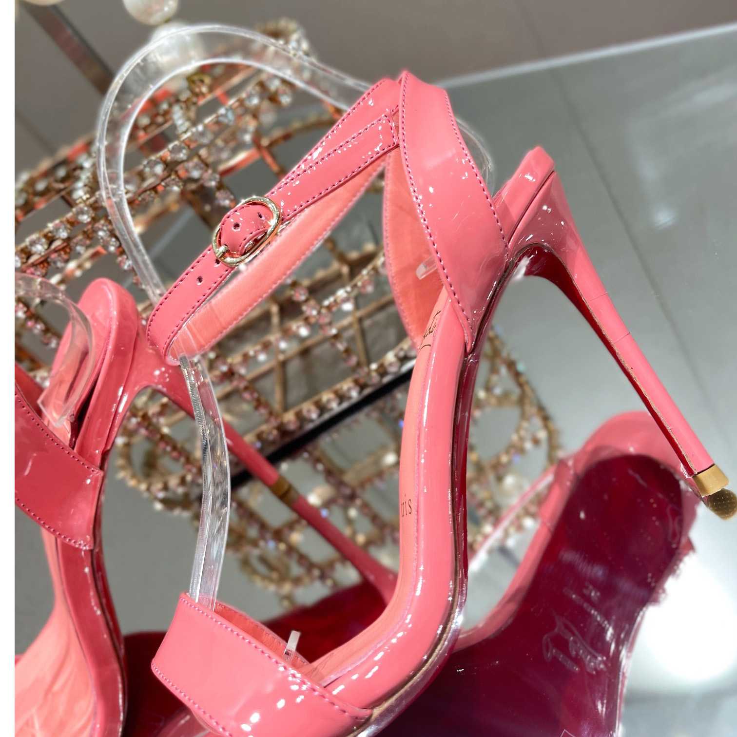 Christian Louboutin Loubigirl 100mm Patent Leather Heels - 