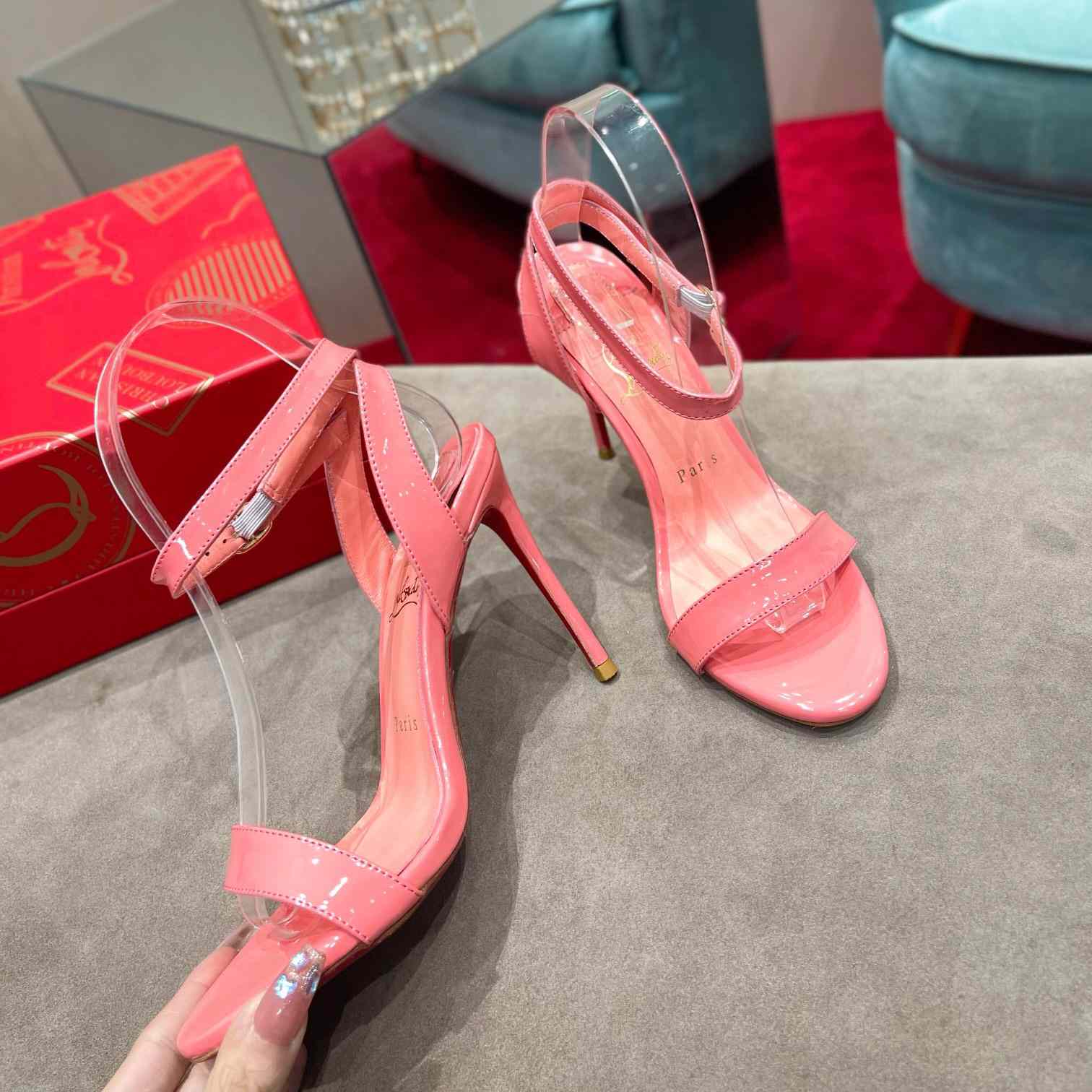 Christian Louboutin Loubigirl 100mm Patent Leather Heels - 