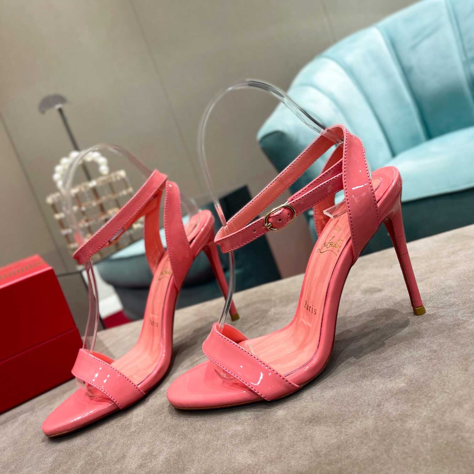 Christian Louboutin Loubigirl 100mm Patent Leather Heels - 