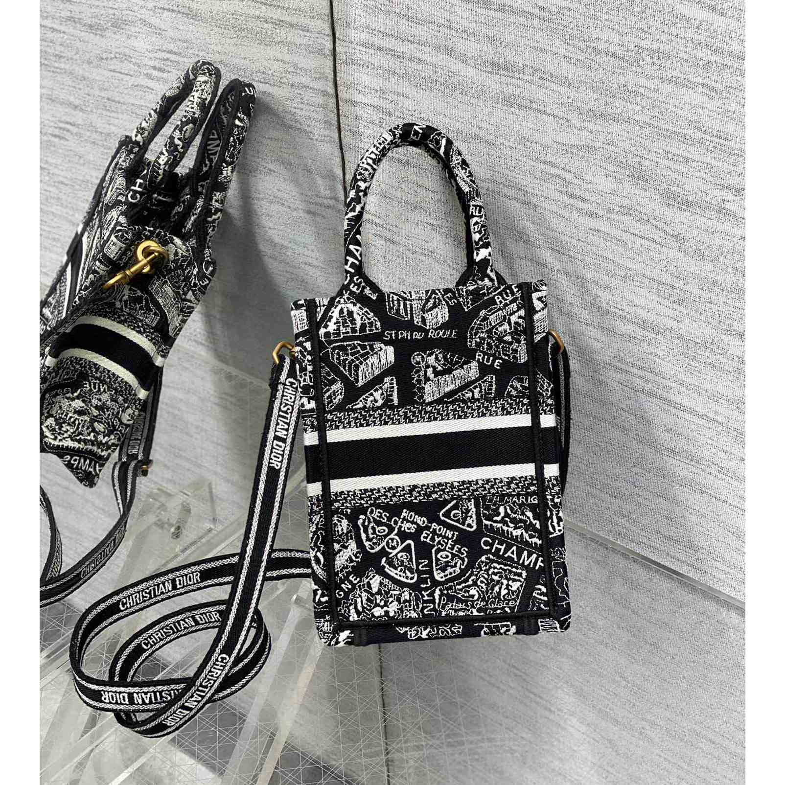 Dior Mini Dior Book Tote Phone Bag - 