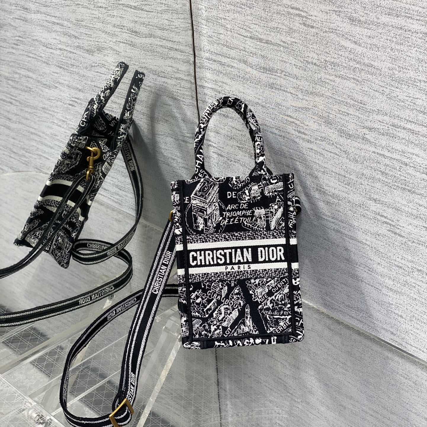Dior Mini Dior Book Tote Phone Bag - 