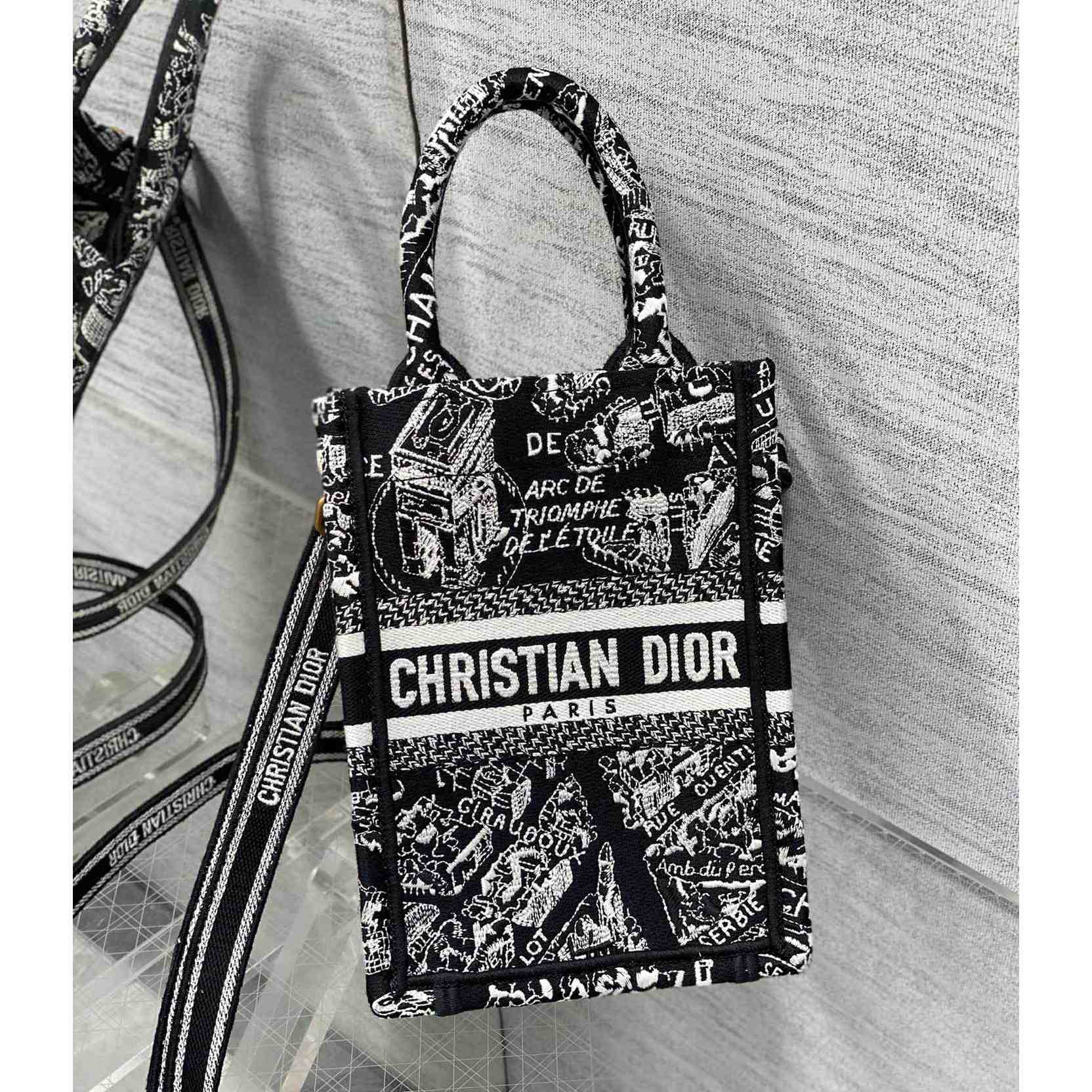 Dior Mini Dior Book Tote Phone Bag - 
