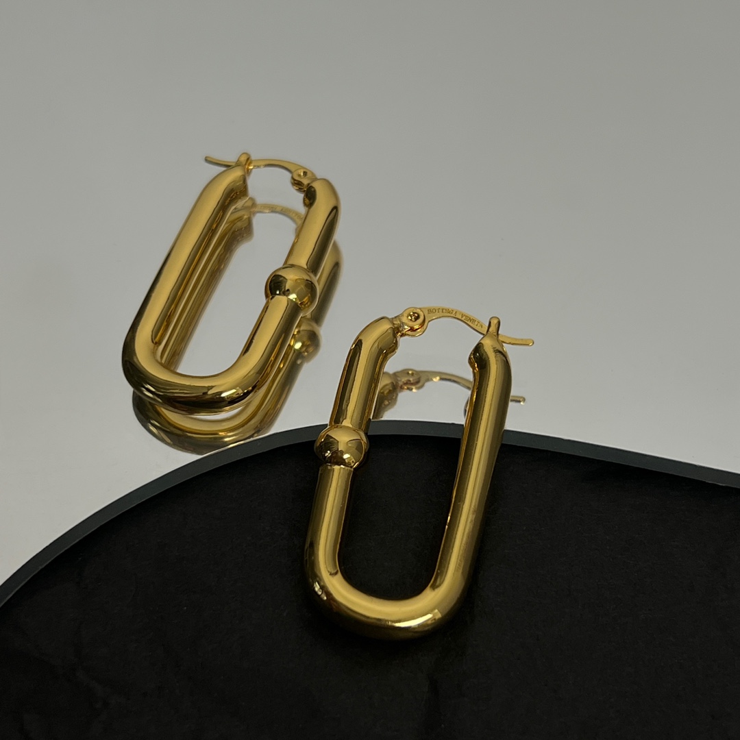 Bottega Veneta Chains Hoop Earrings - 