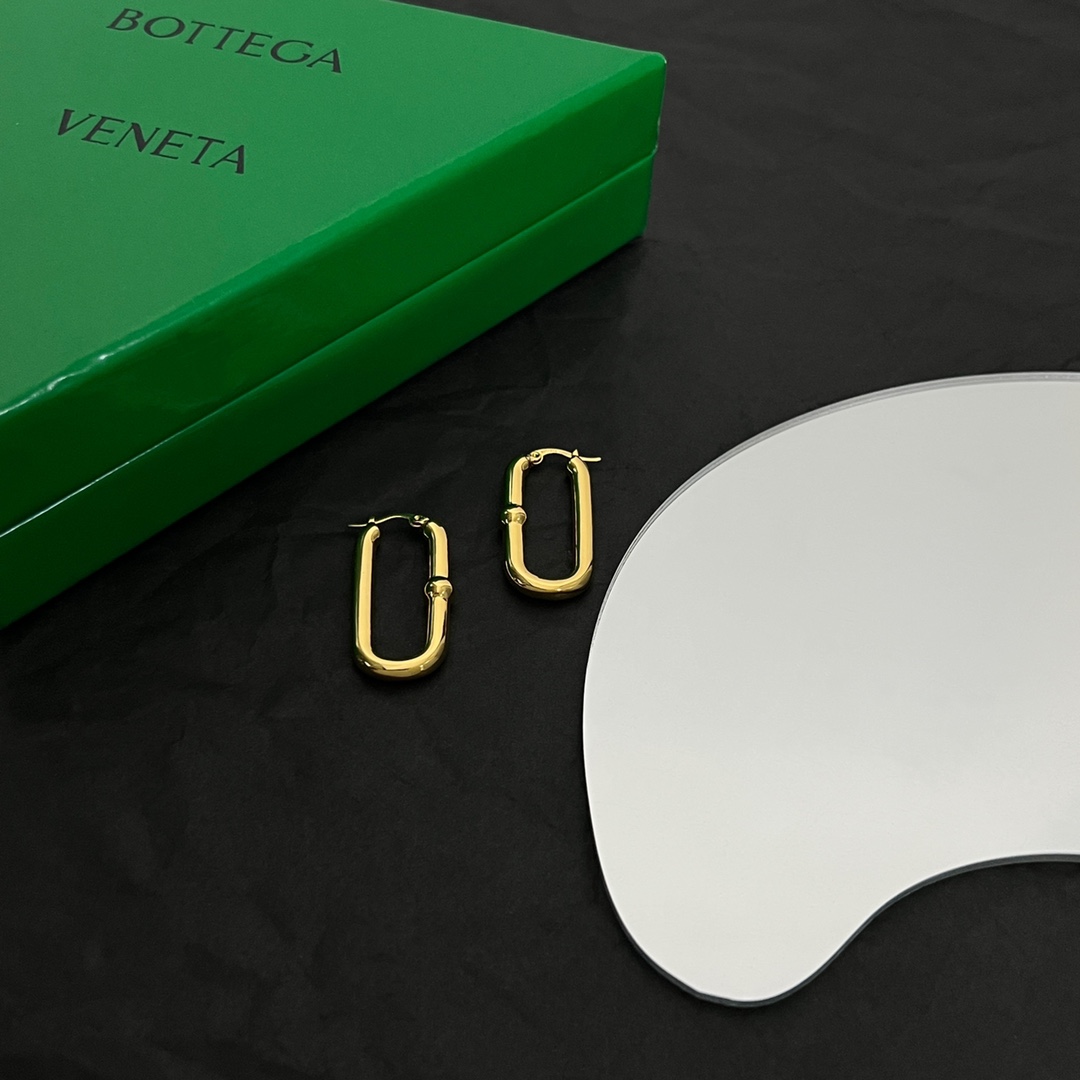 Bottega Veneta Chains Hoop Earrings - 