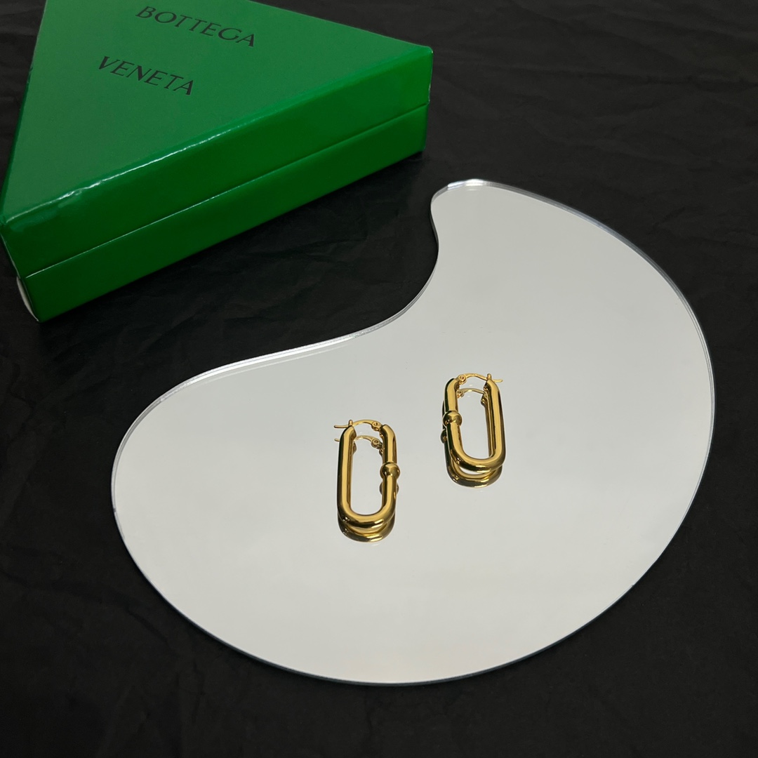 Bottega Veneta Chains Hoop Earrings - 