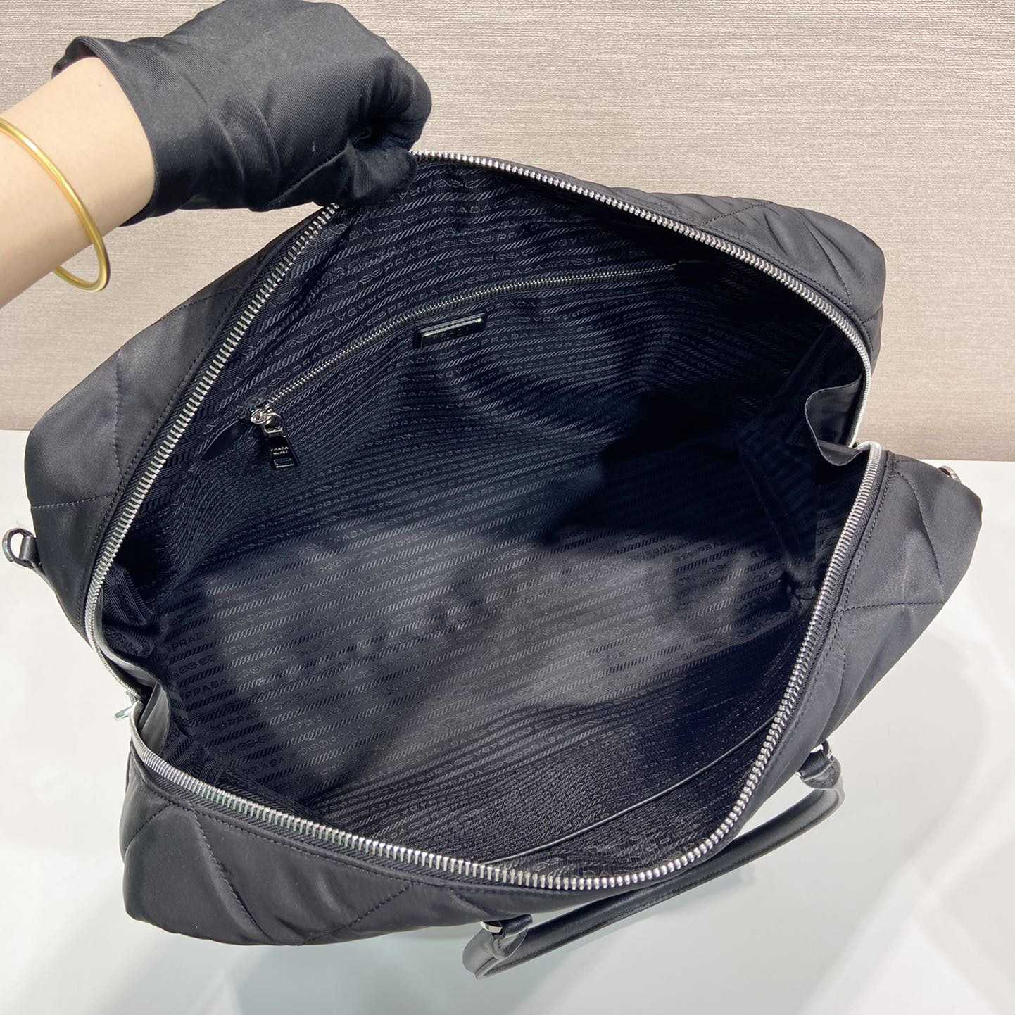 Prada Quilted Re-Nylon Travel Bag - 