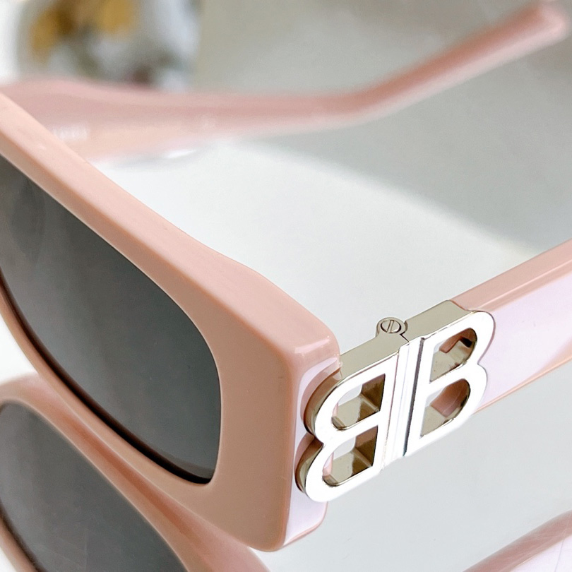 Balenciaga Dynasty Rectangle Sunglasses In Pink    bb0096 - 