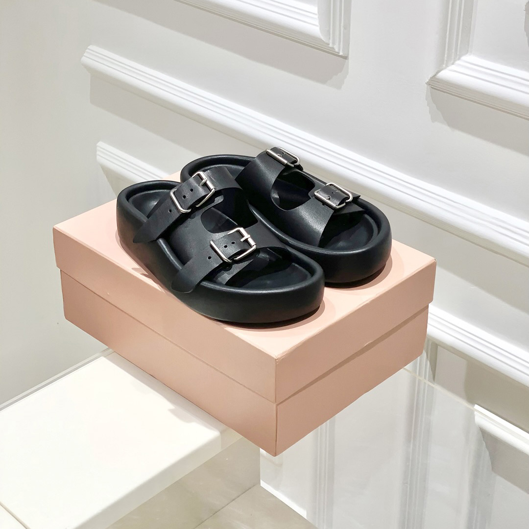 Maison Margiela MM6 Buckle-strap Leather Sandals - 