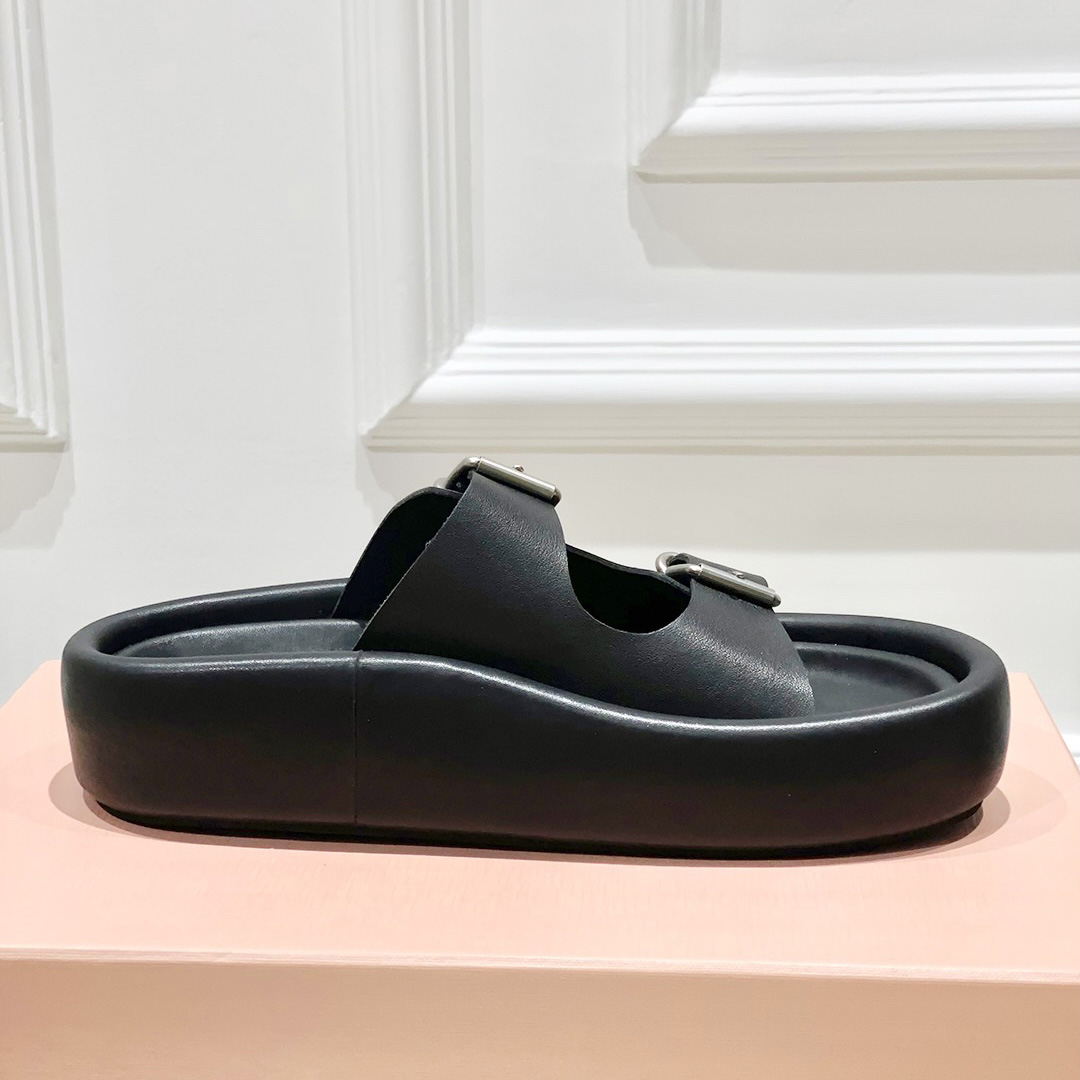 Maison Margiela MM6 Buckle-strap Leather Sandals - 