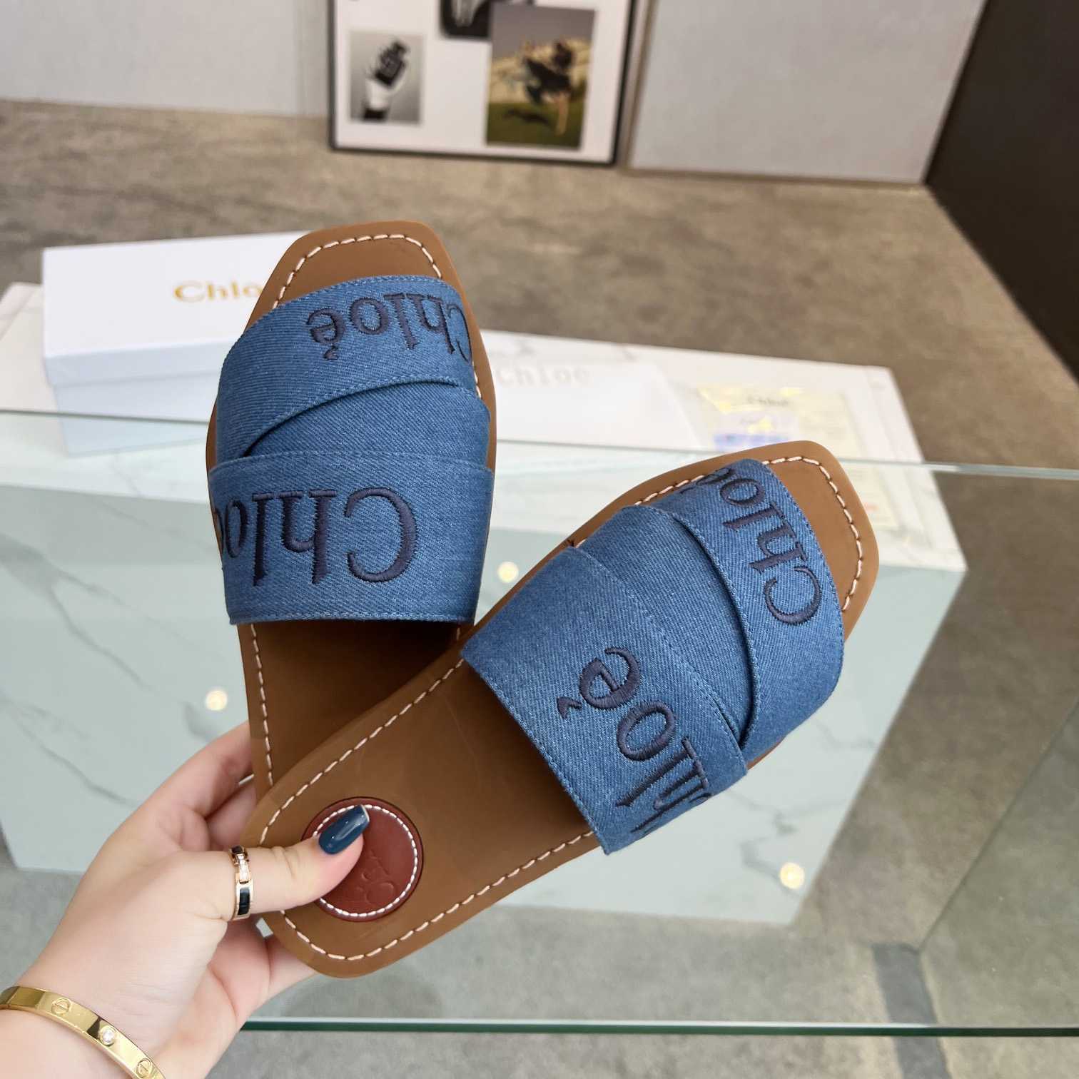 Chloe Woody Flat Mule - 
