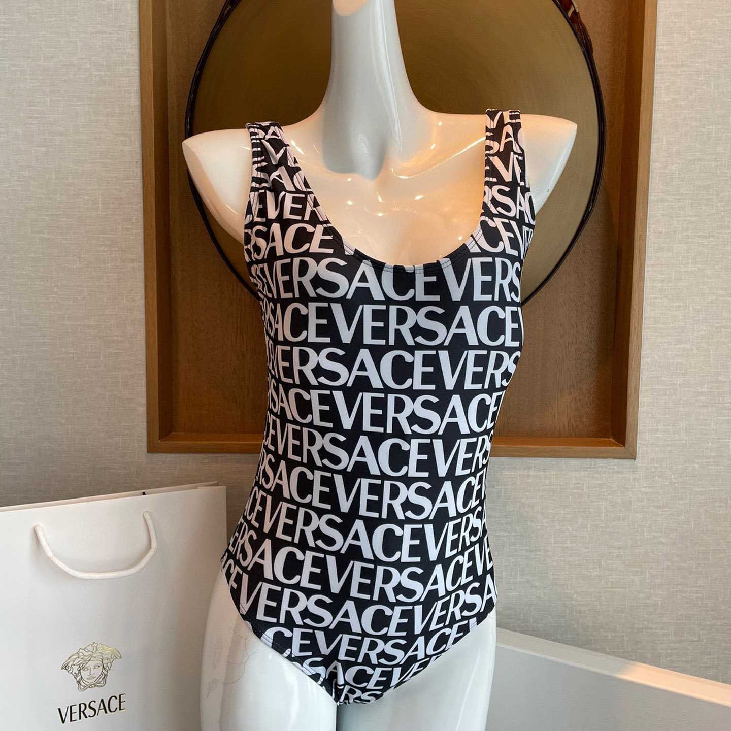 Versace Allover One-Piece Swimsuit - 