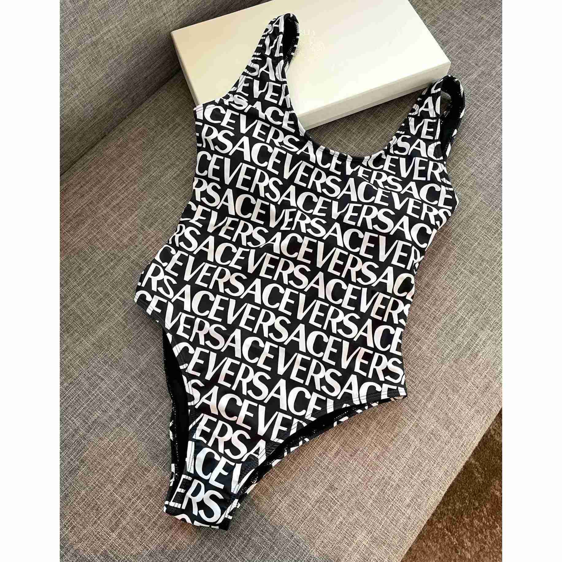 Versace Allover One-Piece Swimsuit - 