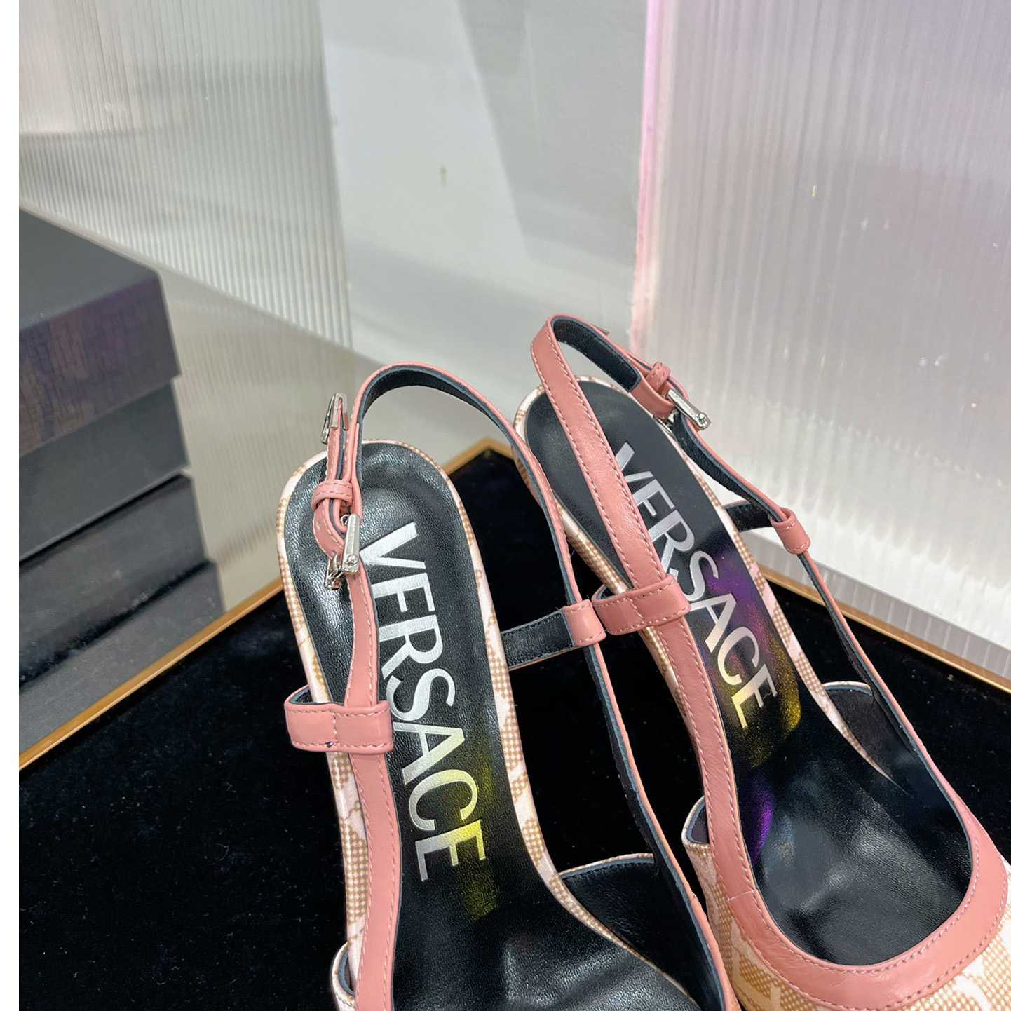 Versace Logo-jacquard 110mm Slingback Pumps - 