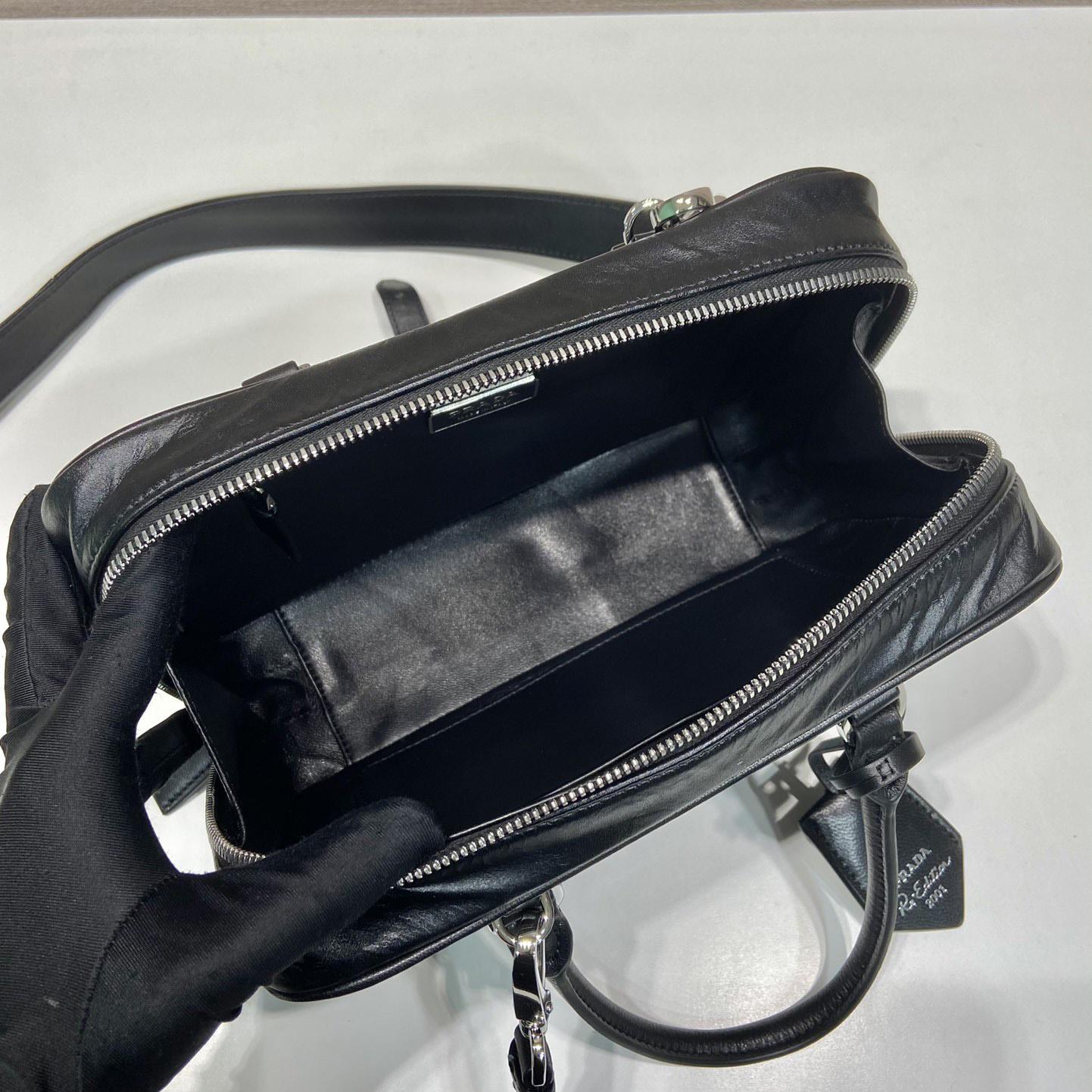 Prada Medium Antique Nappa Leather Top Handle Bag - 