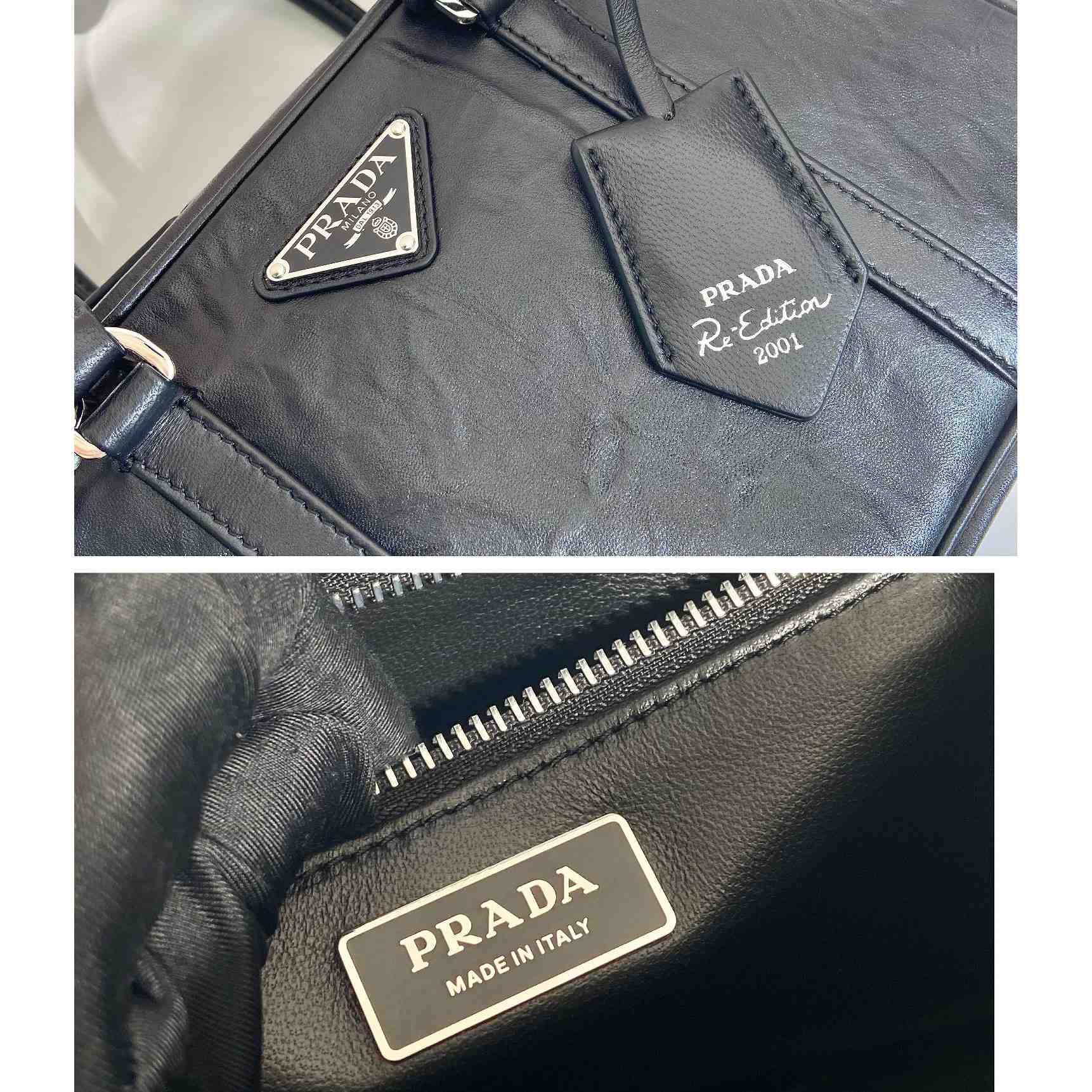 Prada Medium Antique Nappa Leather Top Handle Bag - 