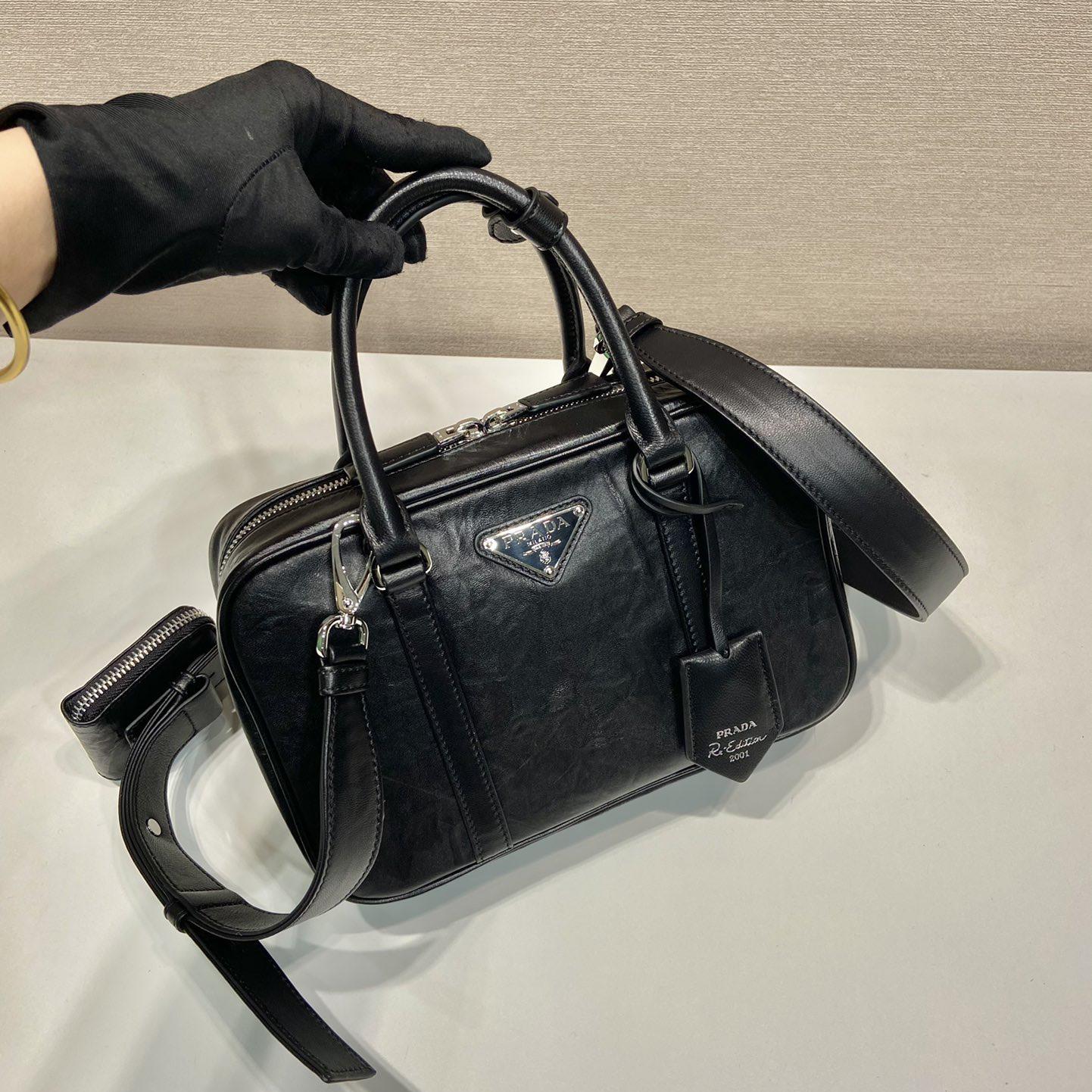 Prada Medium Antique Nappa Leather Top Handle Bag - 