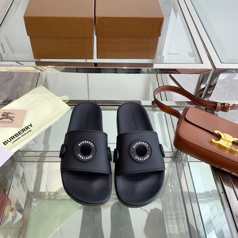 Burberry Eyelet Rubber Slide - 