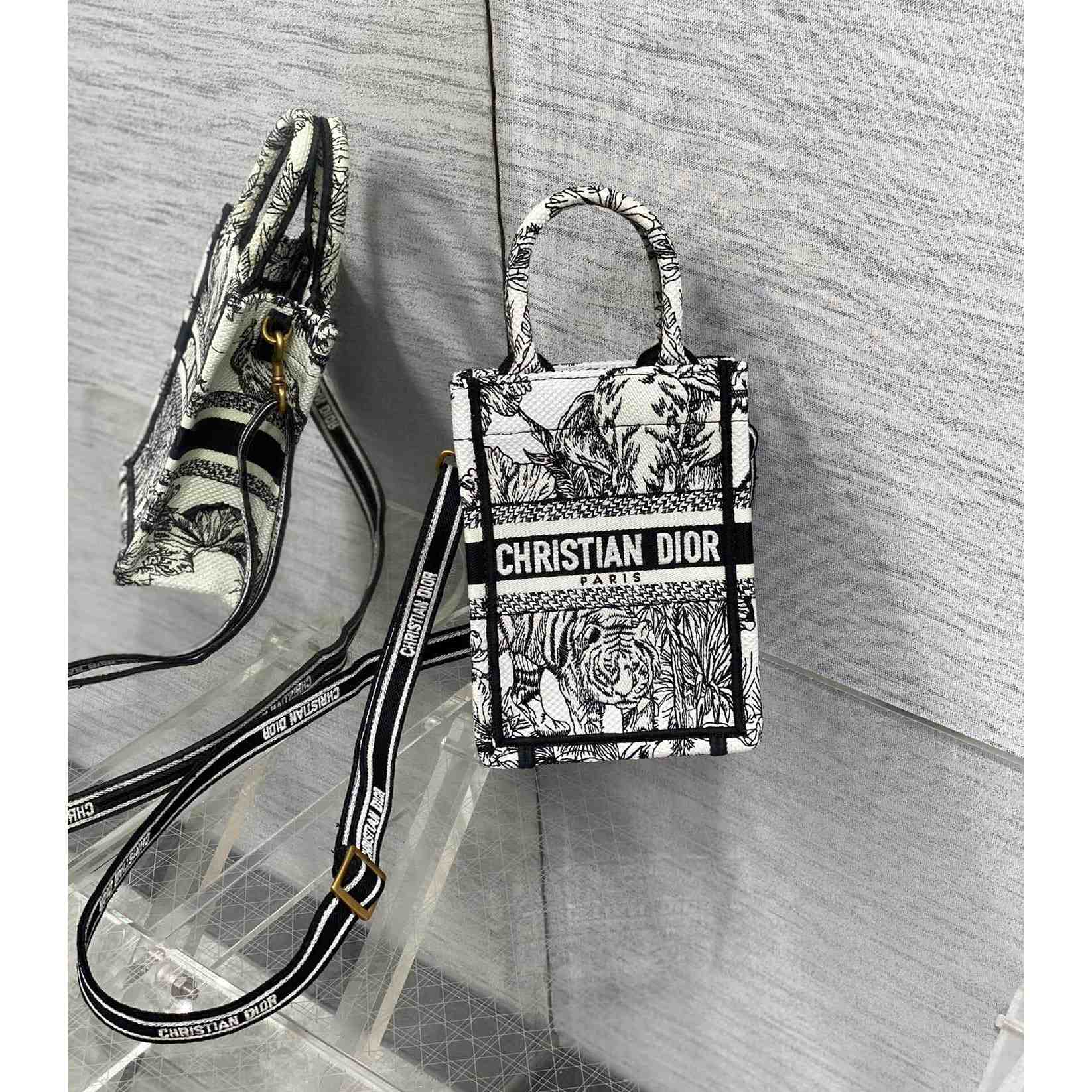 Dior Mini Dior Book Tote Phone Bag - 