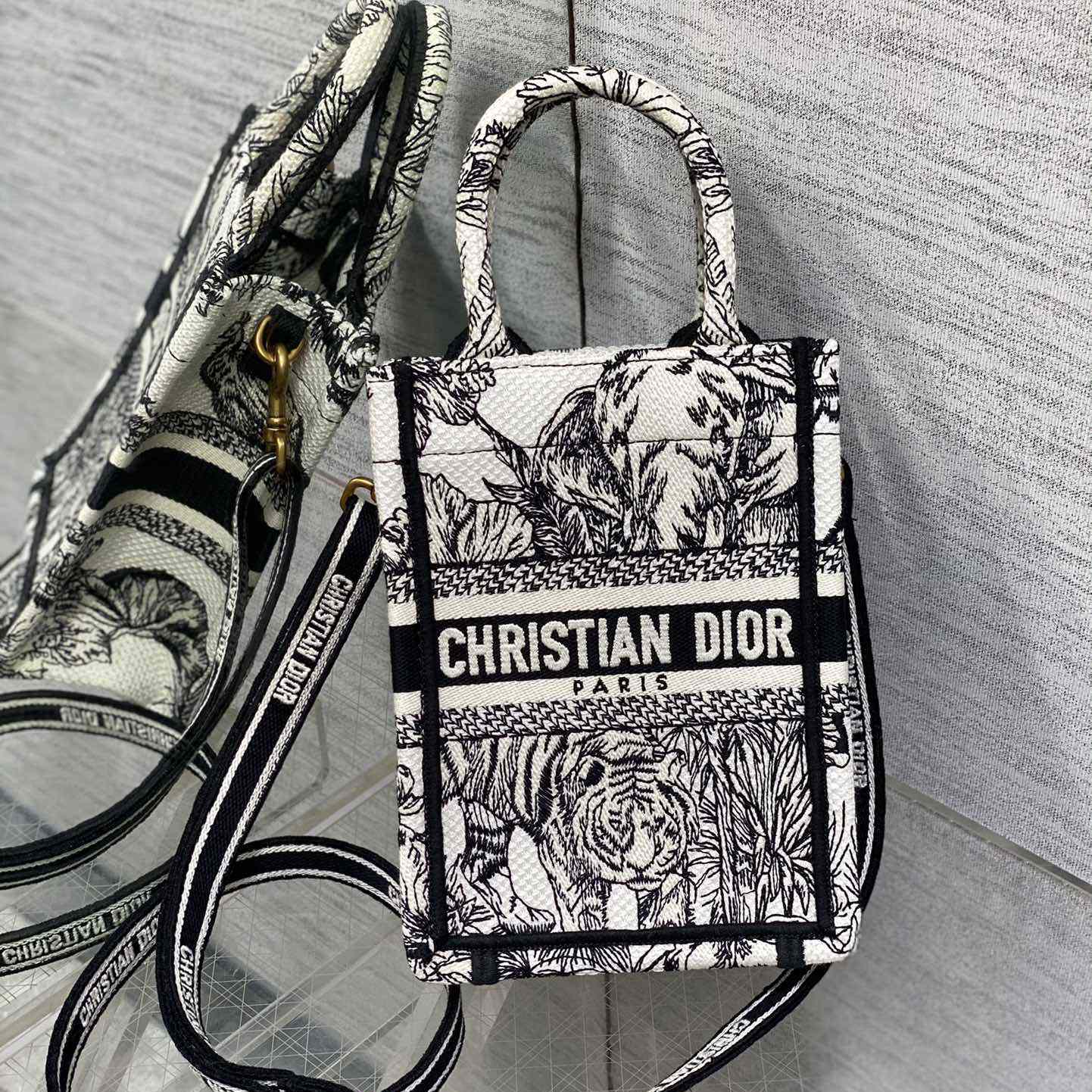 Dior Mini Dior Book Tote Phone Bag - 