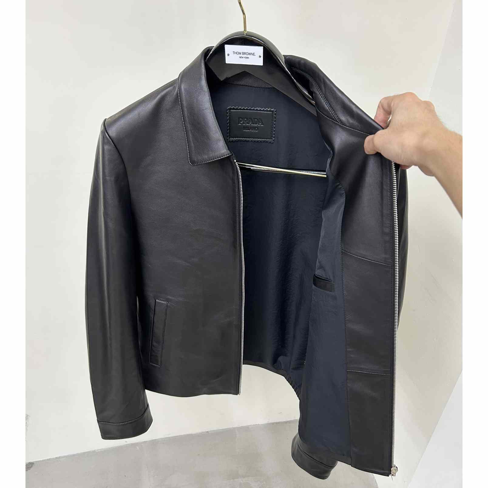 Prada Nappa Leather Blouson Jacket - 