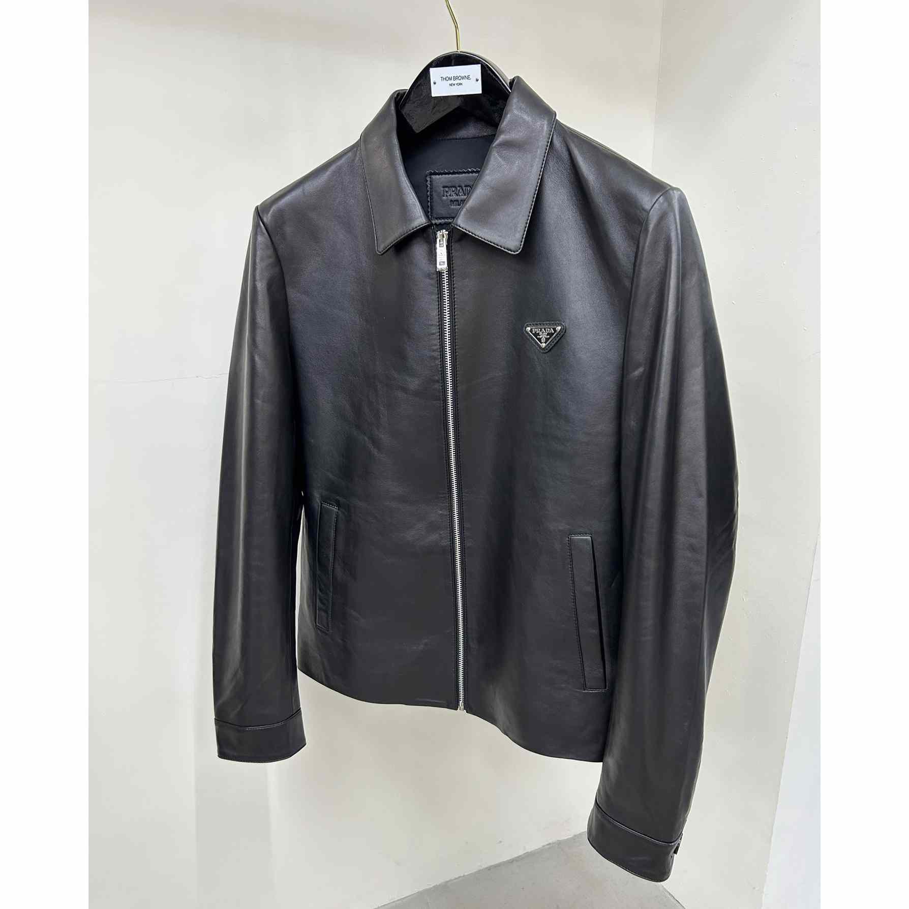 Prada Nappa Leather Blouson Jacket - 