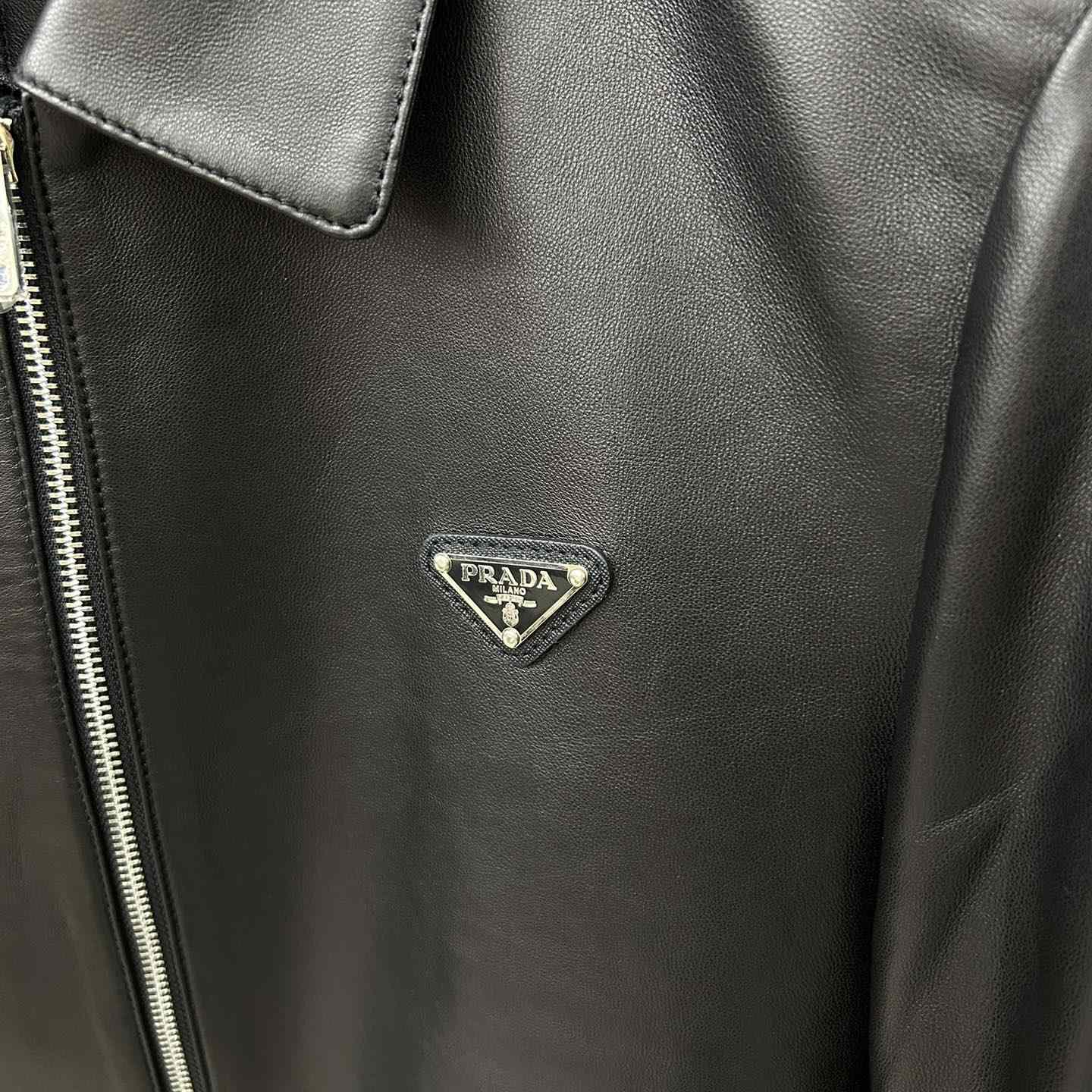 Prada Nappa Leather Blouson Jacket - 
