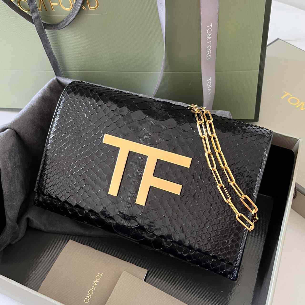 Tom Ford Leather TF Bag (21-13-6cm) - 