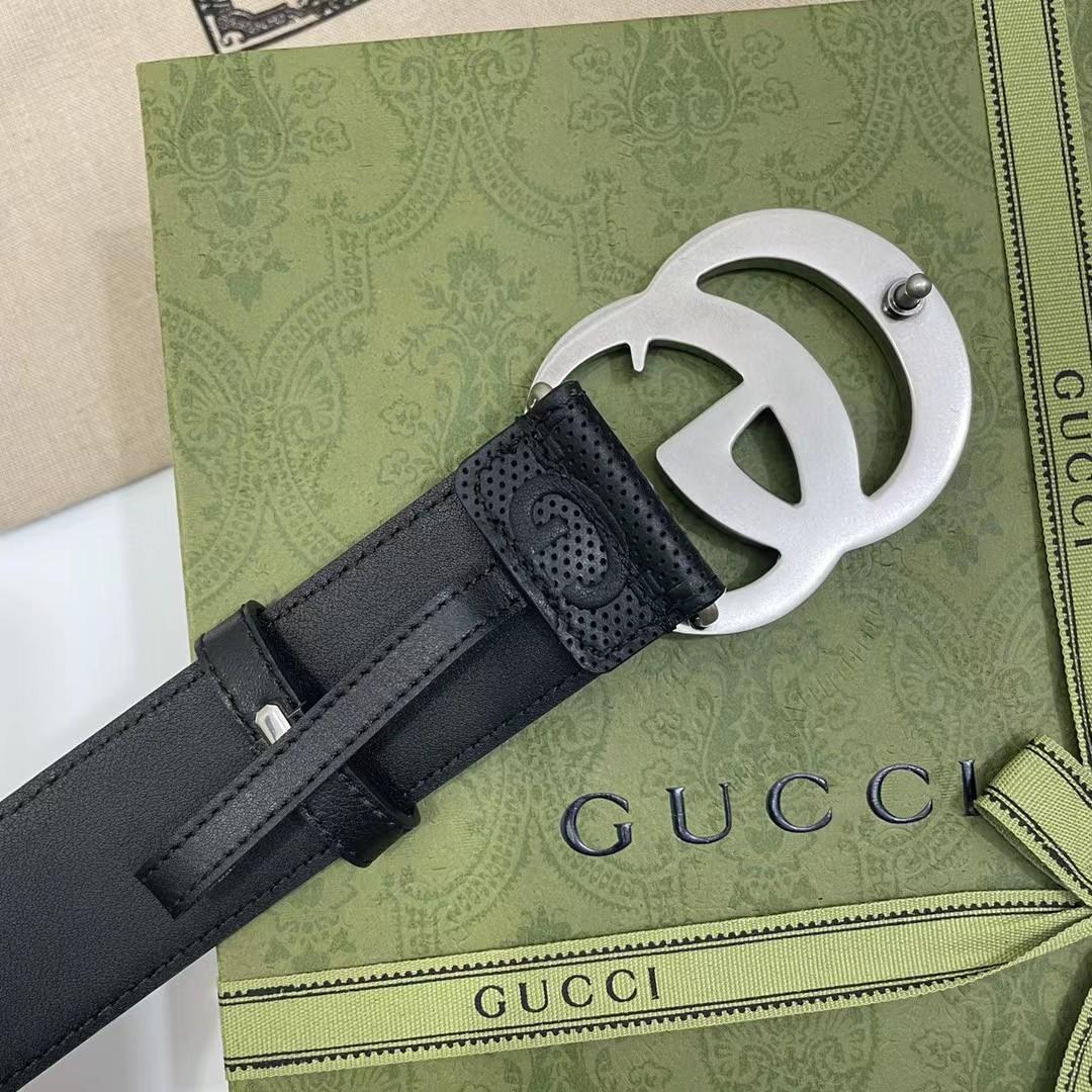 Gucci Leather Belt With Maxi GG - 