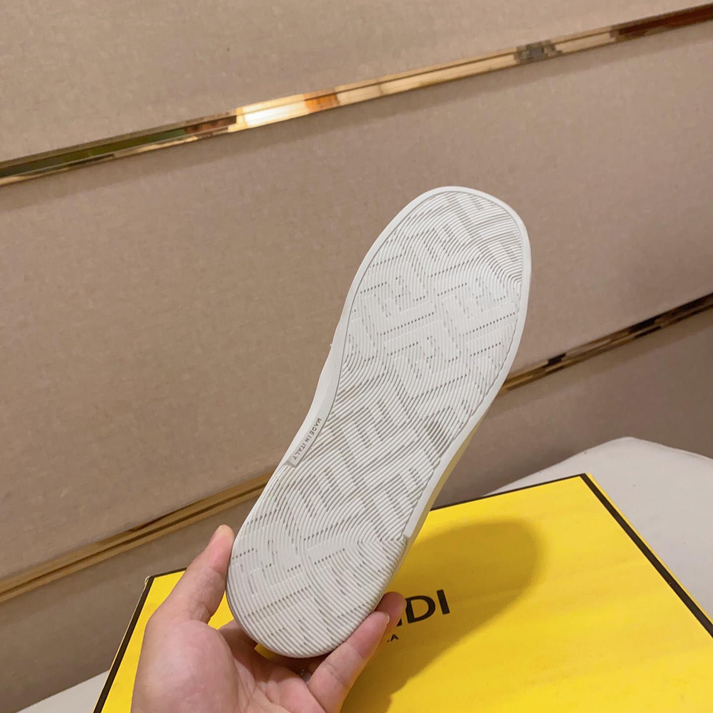 Fendi Step White Leather Low-tops Sneakers - 