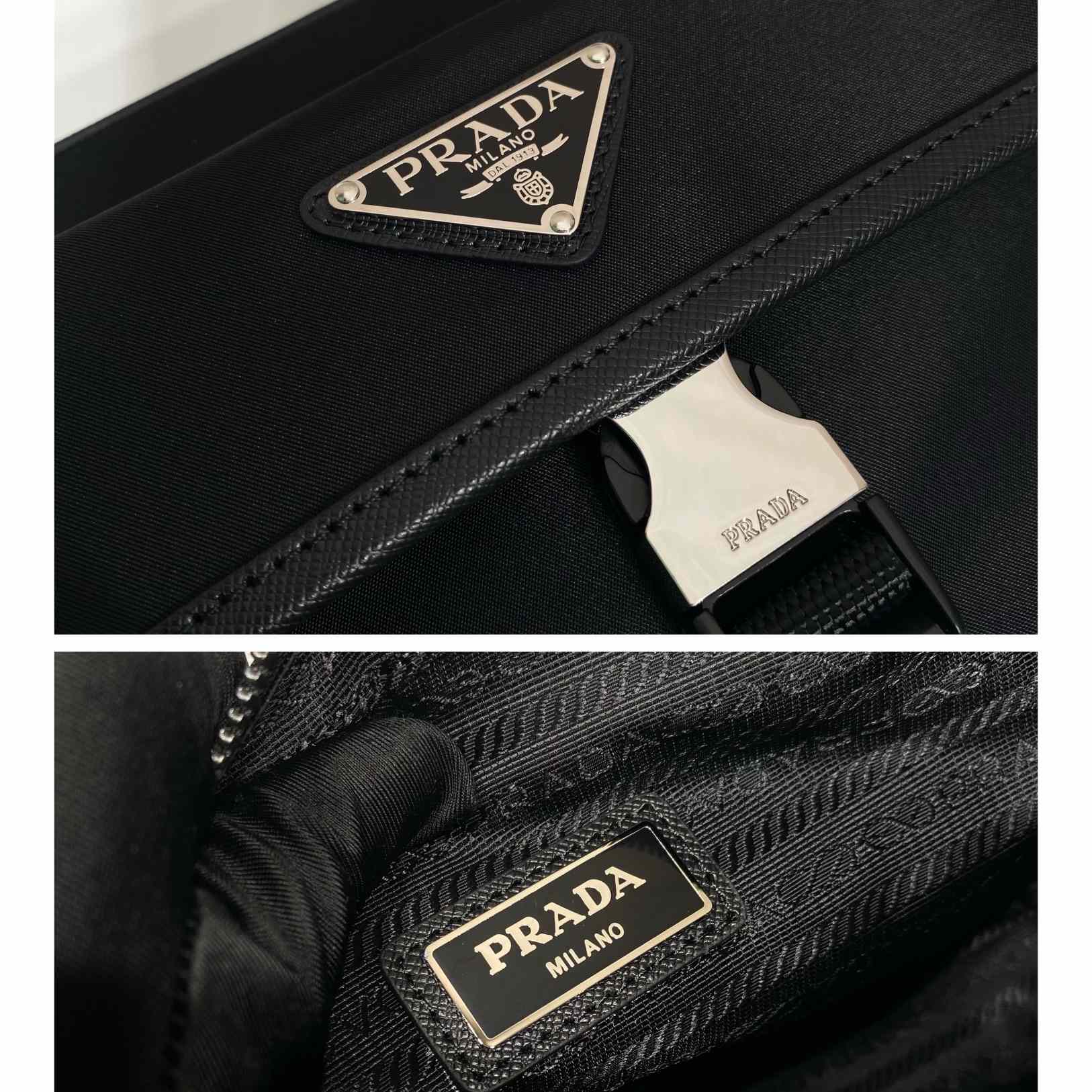 Prada Re-Nylon Saffiano Leather Shoulder Bag ( 22-16-5cm) - 