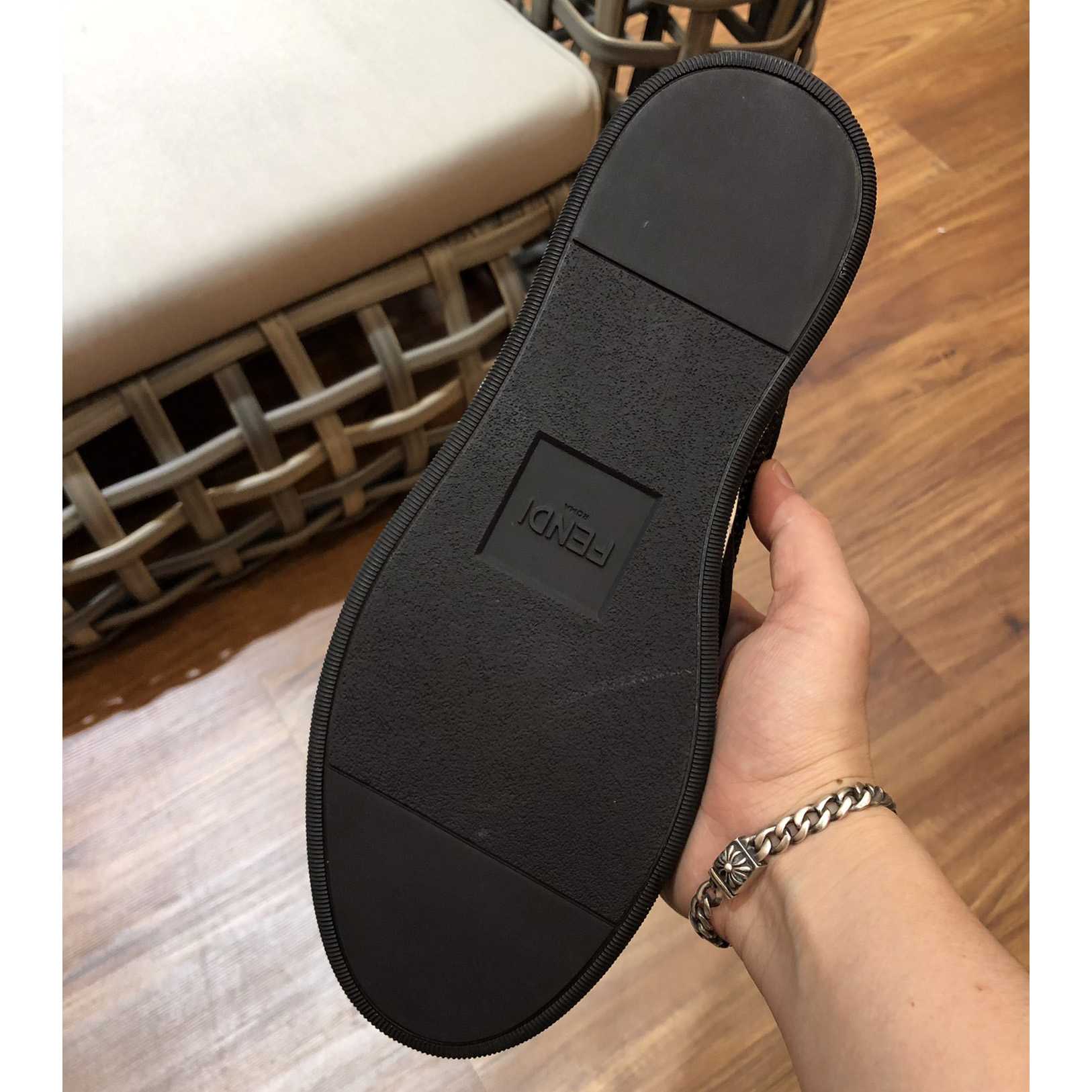 Fendi Men's Black Loafer Monster Eyes - 