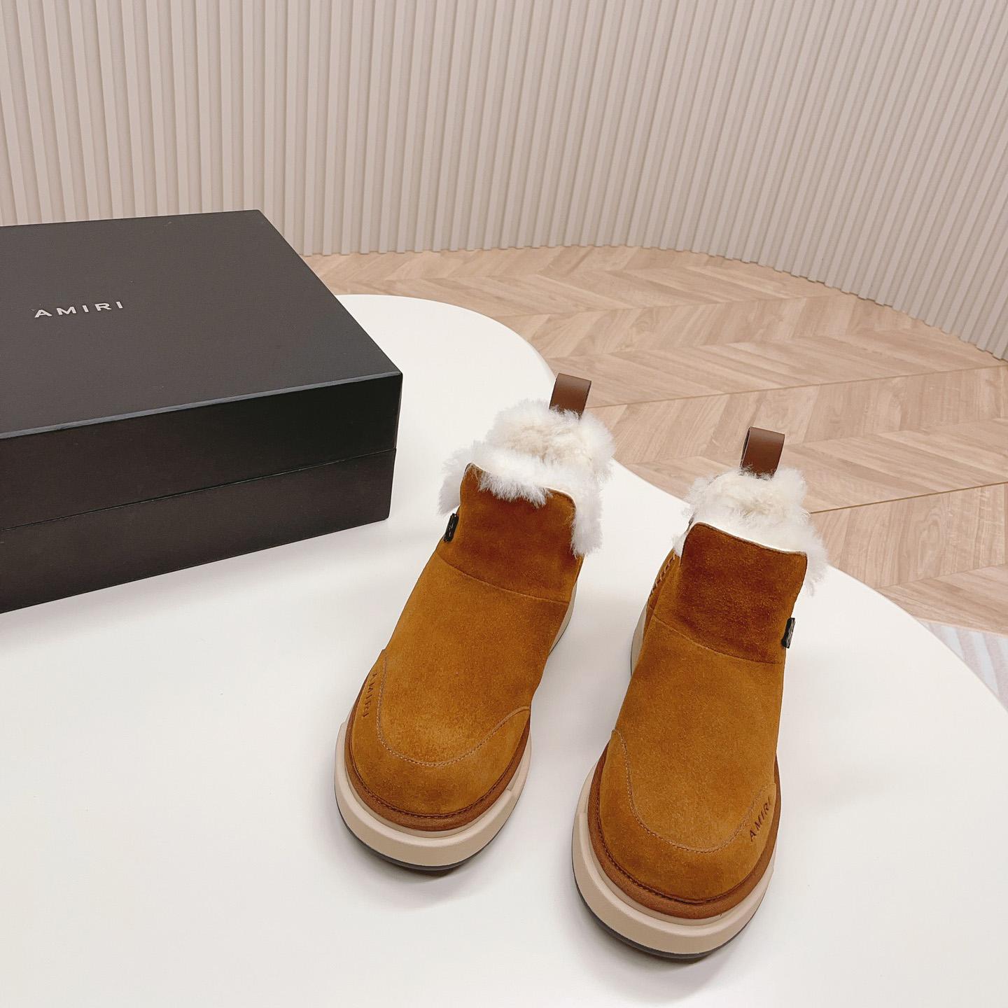 Amiri Malibu Shearling Lined Suede Boots - 