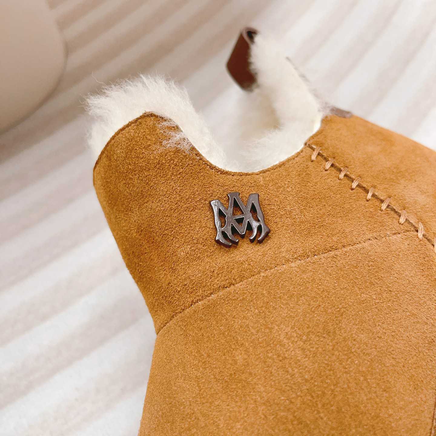 Amiri Malibu Shearling Lined Suede Boots - 