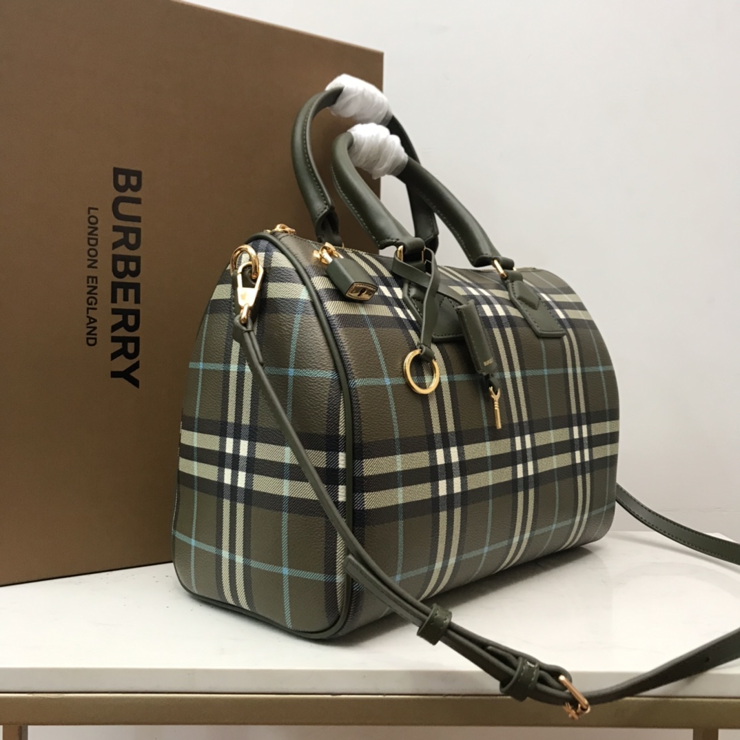 Burberry Check Medium Bowling Bag  - 