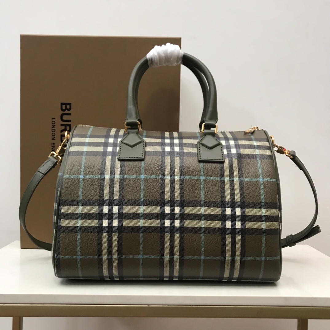 Burberry Check Medium Bowling Bag  - 