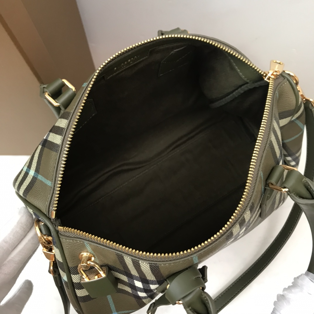 Burberry Check Medium Bowling Bag  - 