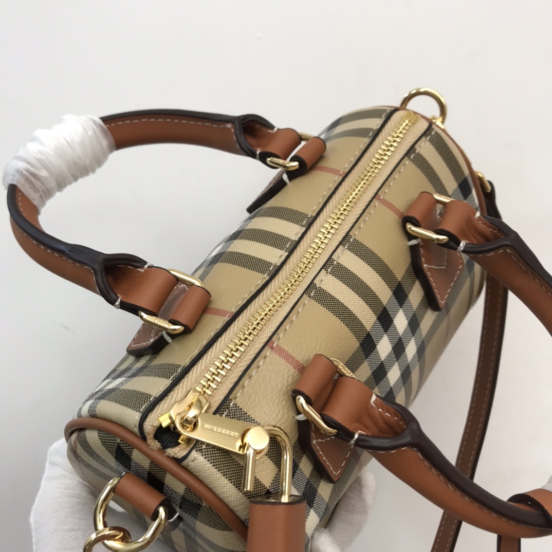 Burberry Check Mini Bowling Bag - 