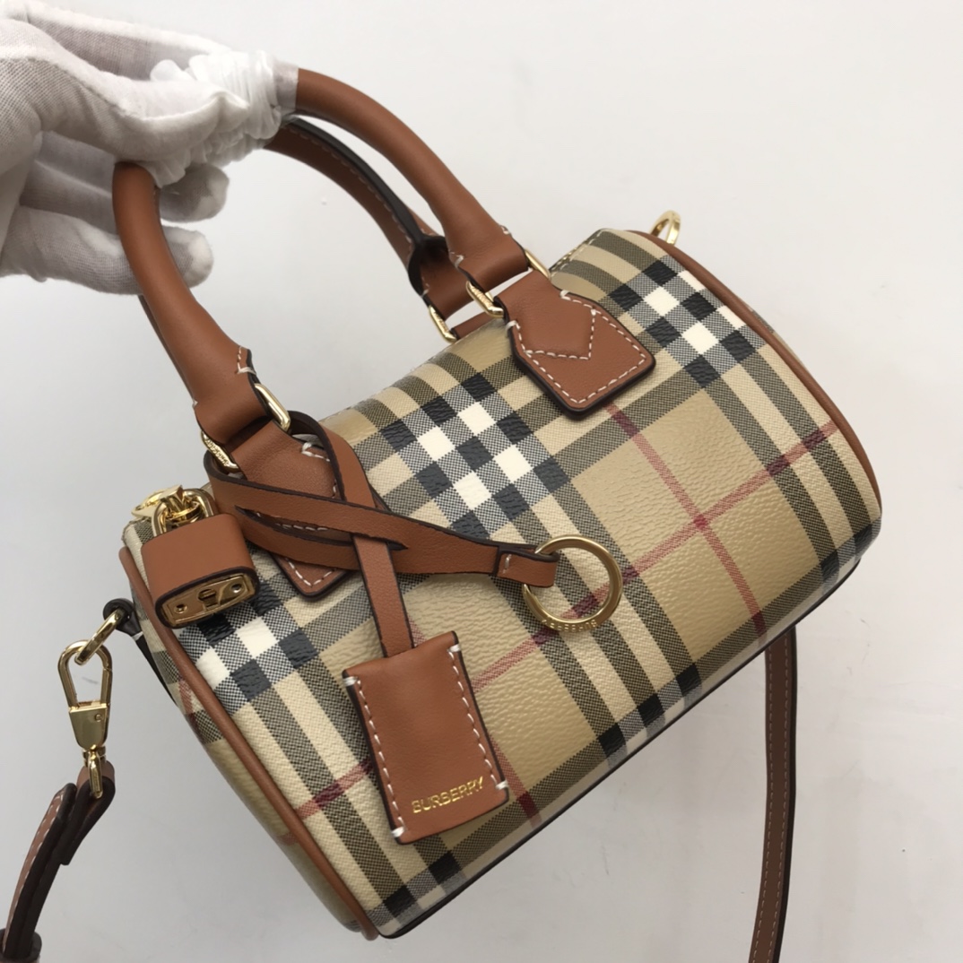 Burberry Check Mini Bowling Bag - 