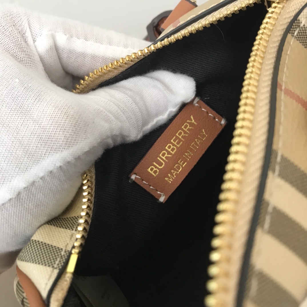 Burberry Check Mini Bowling Bag - 