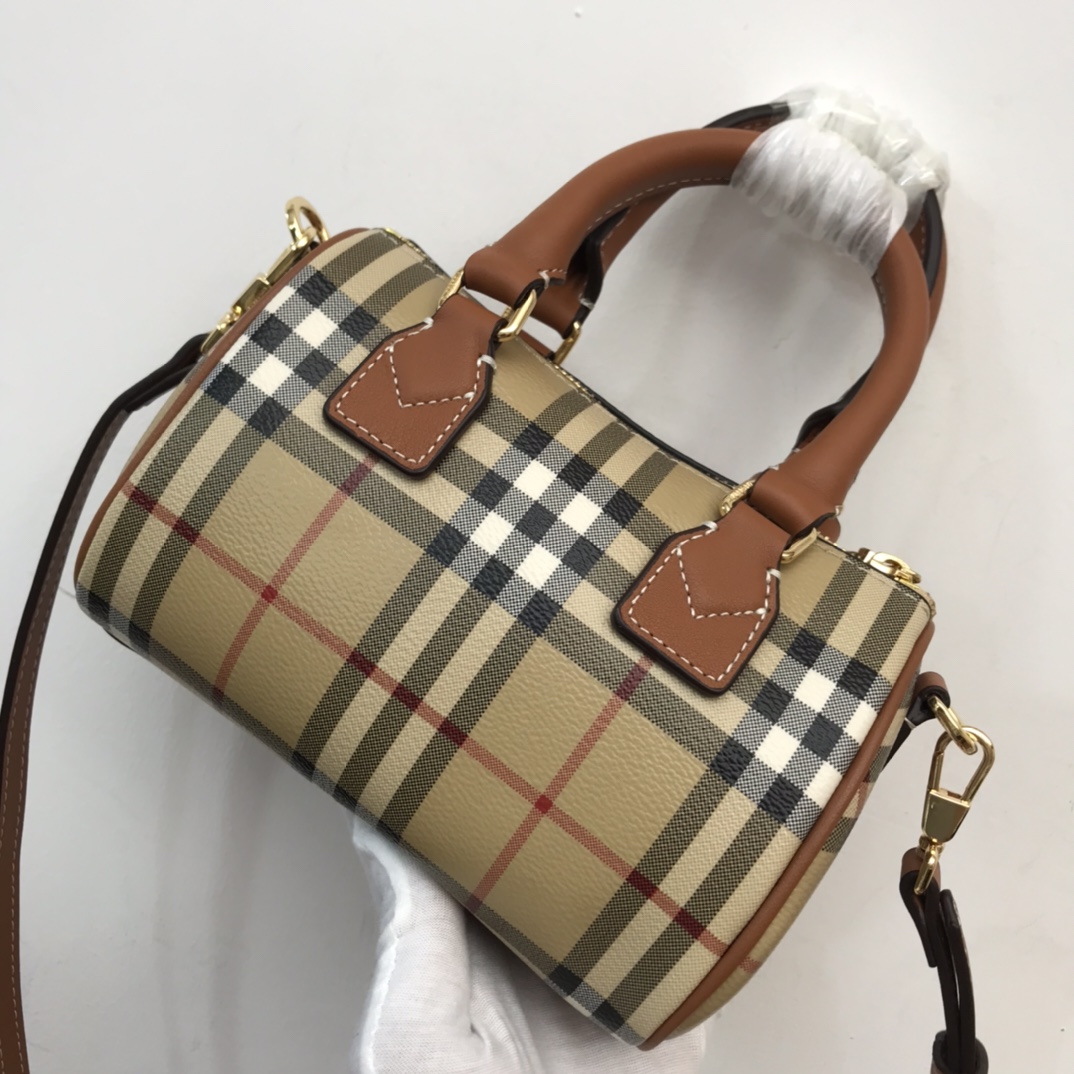 Burberry Check Mini Bowling Bag - 