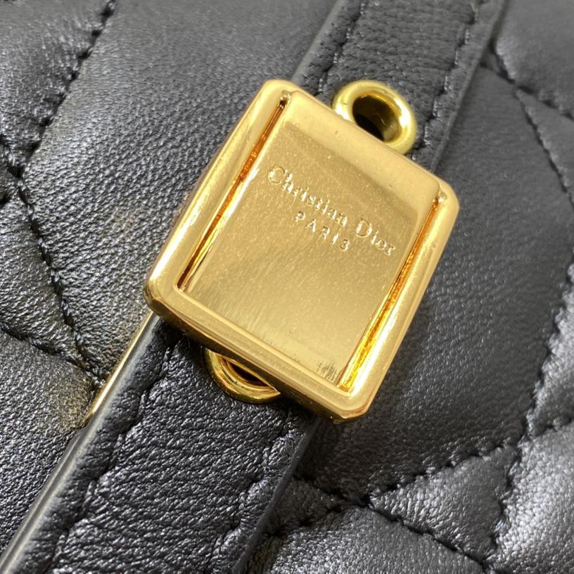 Dior Caro Colle Noire Clutch With Chain - 