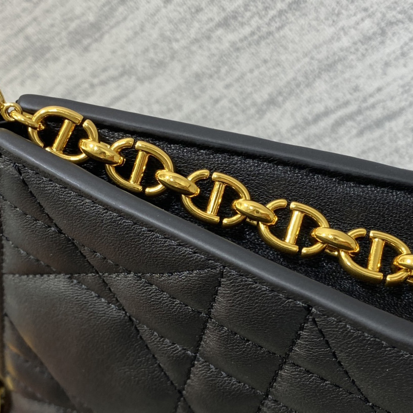 Dior Caro Colle Noire Clutch With Chain - 