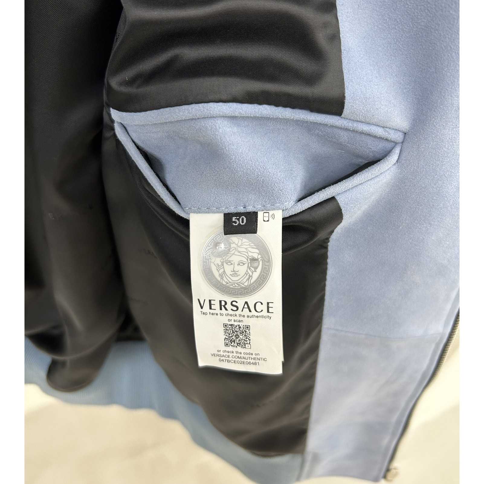 Versace Seashell Baroque Logo Suede Jacket - 