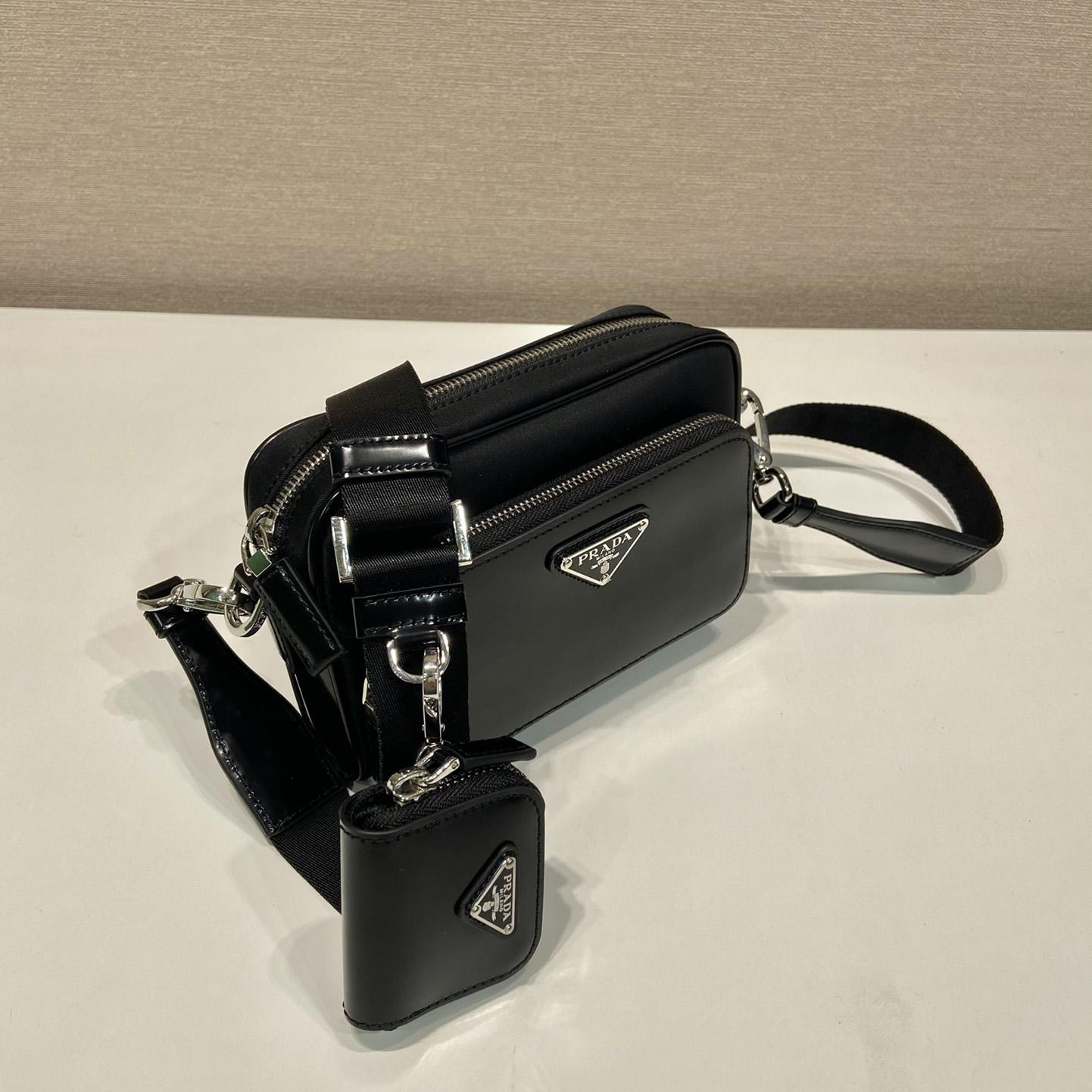Prada Re-Nylon And Brushed Leather Shoulder Bag - 