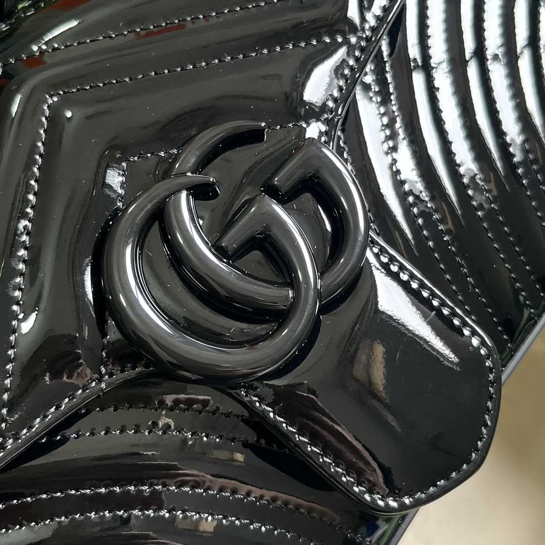 Gucci GG Marmont Patent Small Shoulder Bag - 