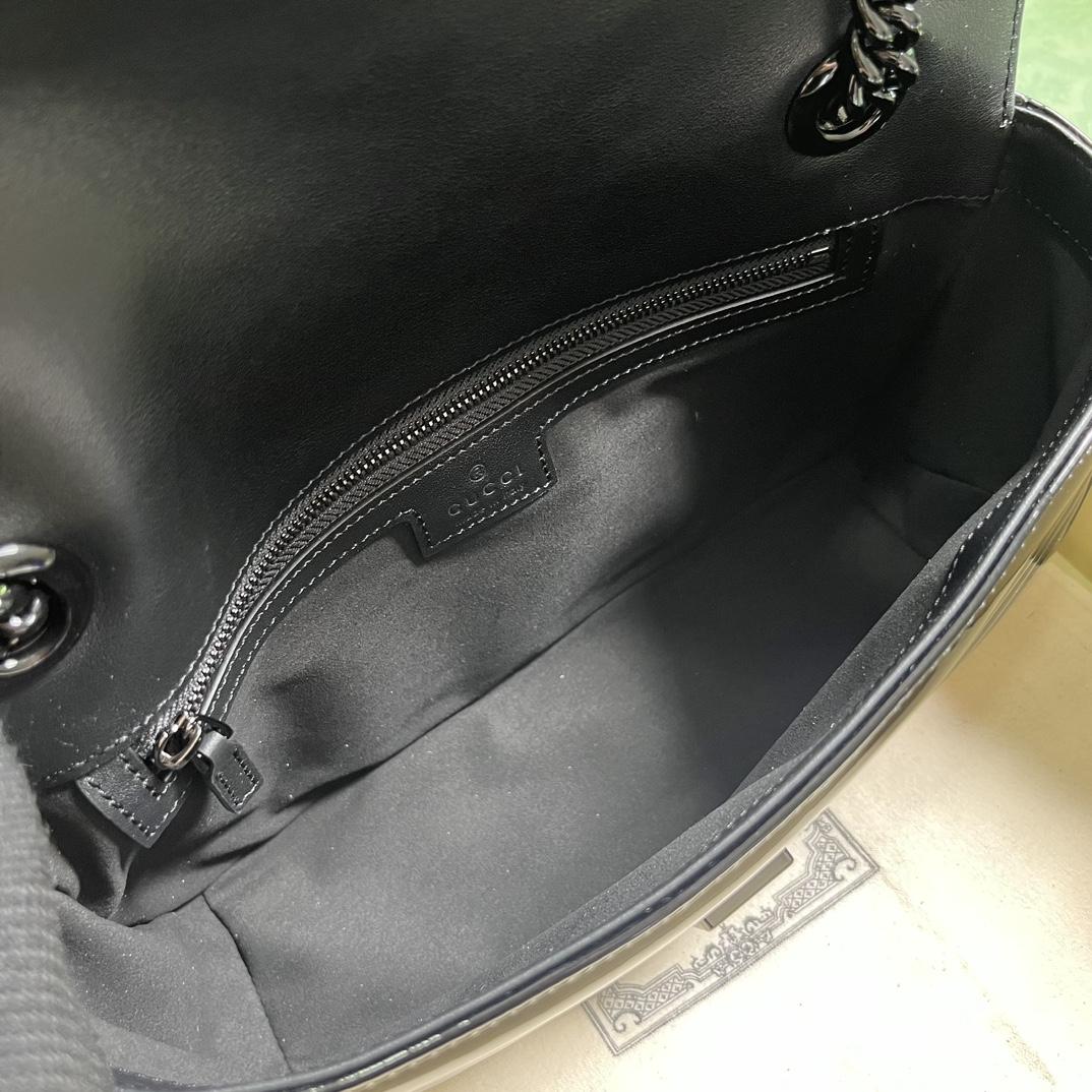 Gucci GG Marmont Patent Small Shoulder Bag - 