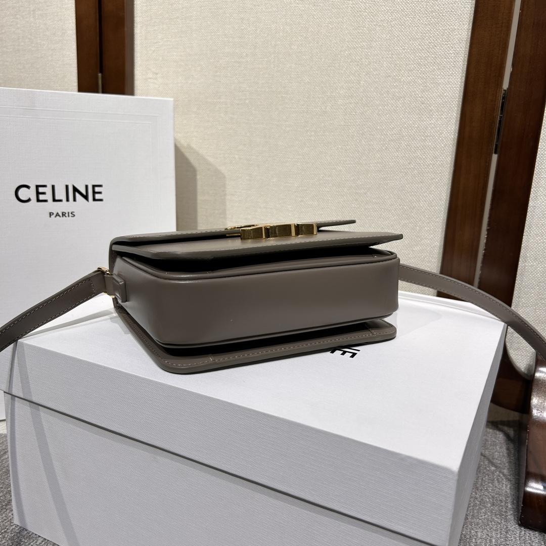 Celine Teen Triomphe Bag In Shiny Calfskin - 