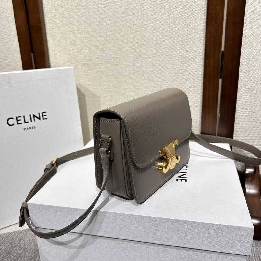 Celine Teen Triomphe Bag In Shiny Calfskin - 