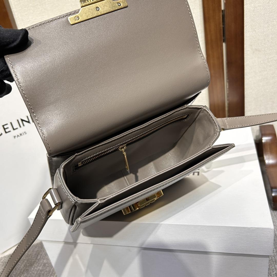 Celine Teen Triomphe Bag In Shiny Calfskin - 