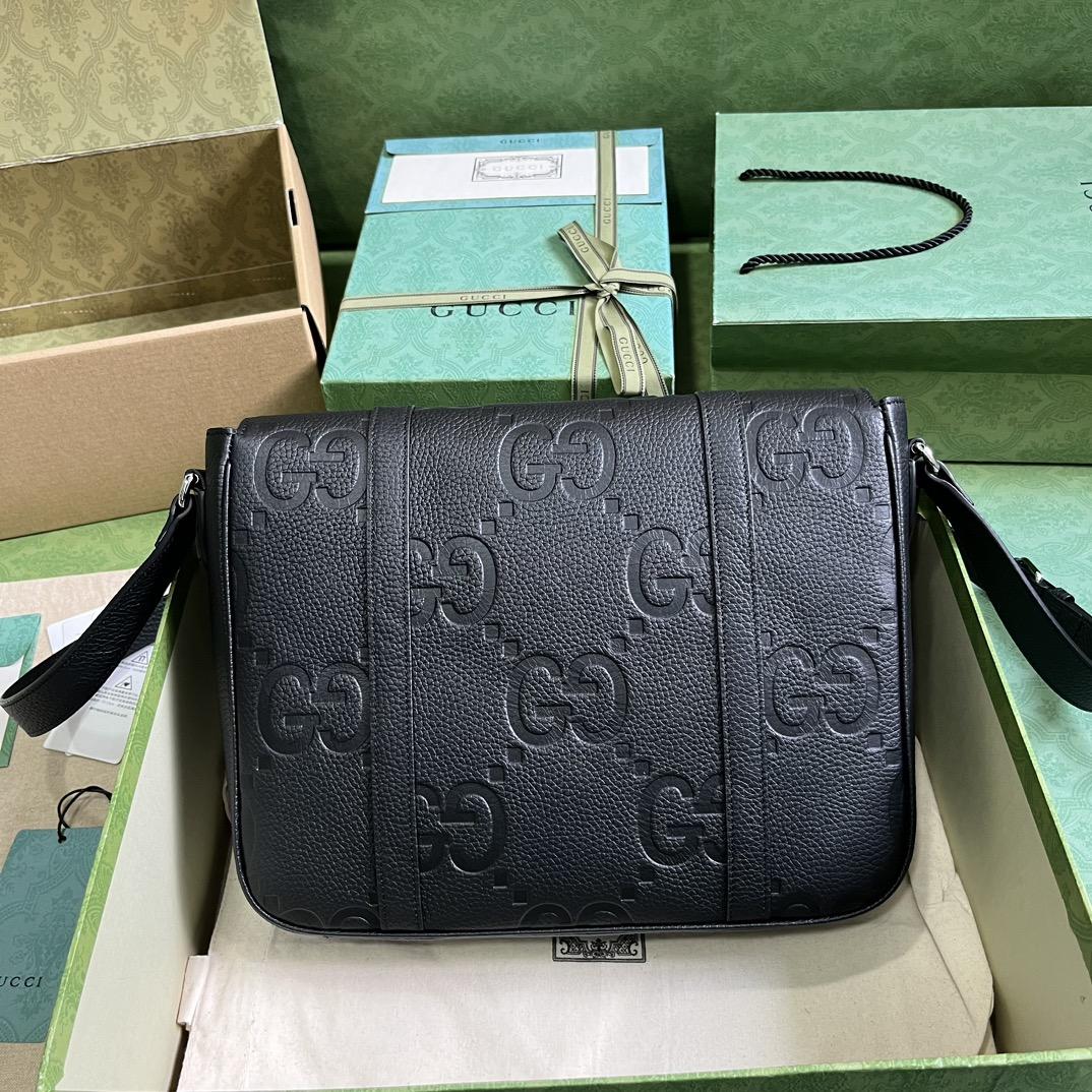 Gucci Jumbo GG Medium Messenger Bag (31x 24.5x 6cm) - 